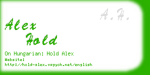 alex hold business card